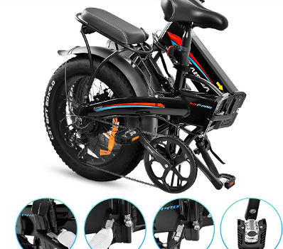 KAISDA K2P PRO Folding Electric Moped Bike 20*4.0 Inch Fat Tire - 7
