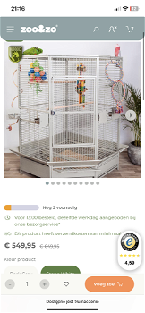 Corner Parrot cage 110x150 cm - 4