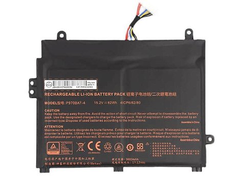 New battery 62Wh 15.2V for CLEVO P970BAT-4 - 0