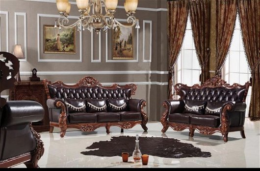 Barok ITALIAANSEN exclusieve meubels bankstellen 3 en 2 zitter - 2