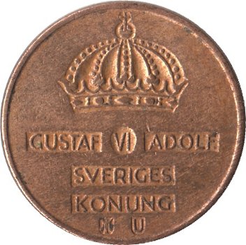 Zweden 1 öre 1953,1962,1964,1965,1966,1967,1968,1969 - 1