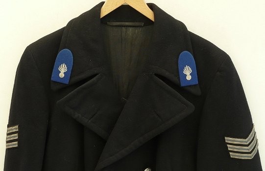 Overjas, Uniform, Korps Rijkspolitie, Rang: Wachtmeester der 1e klasse, Nederland, jaren'60.(Nr.1) - 1