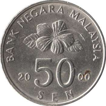 maleisië 50 sen 1992,2000,2005 - 0