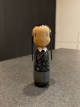 Wednesday Addams / the Addams family peg doll - 0