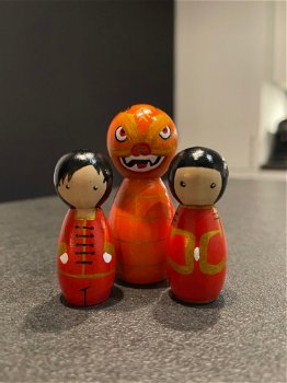 Peg dolls Chinees nieuwjaar - 0