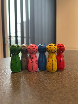 Peg dolls kleurenmonster - 0