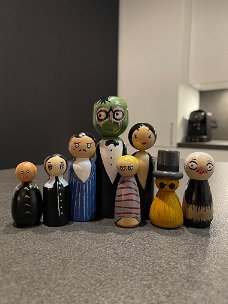 Peg dolls The Addams Family