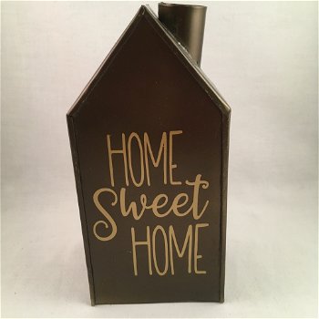 Decoratief huisje (blik/zink) Home Sweet Home - 1