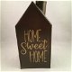 Decoratief huisje (blik/zink) Home Sweet Home - 1 - Thumbnail