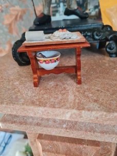 reutter miniaturen tafeltje met bakset assoirres