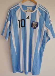 Vintage Adidas thuisshirt Argentinie WK 2010 Messi