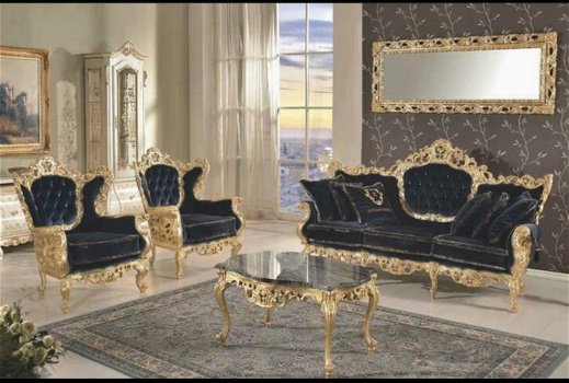 Bankstellen barok klassiek ITALIAANSE meubels 3 en 2 - 0