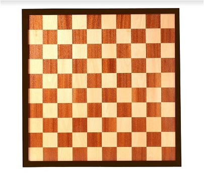 Dam/schaakbord ingelegd. Afm. 47 x 47 cm - 0