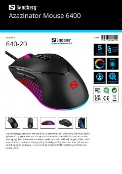 Azazinator Mouse 6400 muis voor de gamers - 5