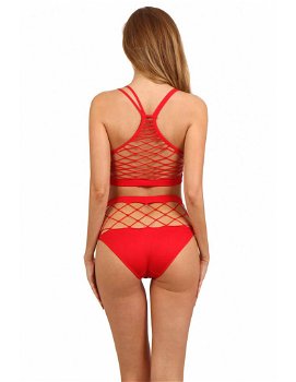 Hoge Slip en Top Rood - 2