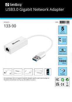 USB 3.0 Gigabit Network Adapter - 2