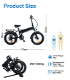 BK10 Electric Bike Foldable 48V 500W Motor 25Km/h Max - 6 - Thumbnail