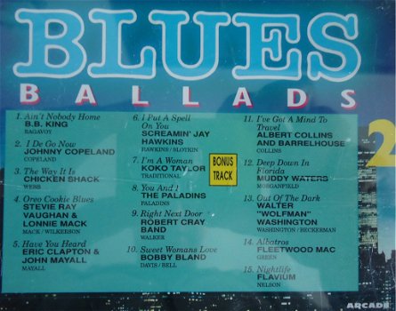 De originele verzamel-CD Blues Ballads Volume 2 van Arcade. - 1