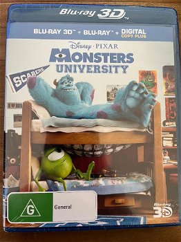 Monsters University (Blu-Ray 3D + Blu-Ray + Digital Copy) Nieuw/Gesealed Walt Disney/Pixar - 1