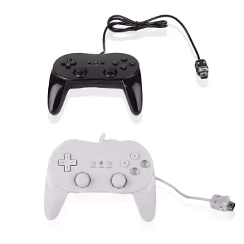 Nieuwe klassieke controller voor de nintendo wii in wit en zwart - 0