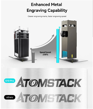 ATOMSTACK S10 Pro 10W Laser Engraver Cutter, 50W Machine Power, - 4