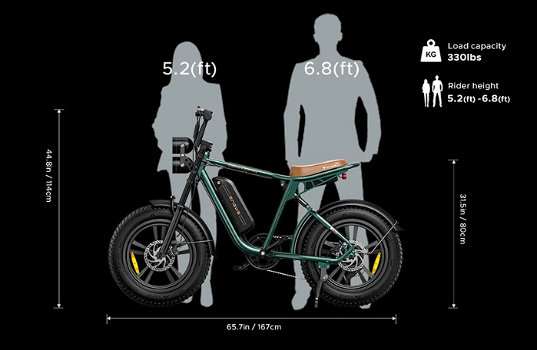 ENGWE M20 Electric Bike 20*4.0'' Fat Tires 750W - 7