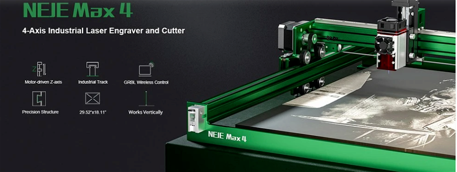 NEJE Max 4 Laser Engraver Cutter, 12W Laser Power - 0