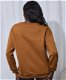 Okergeel/bruin sweater met vlinder applicatie - 1 - Thumbnail