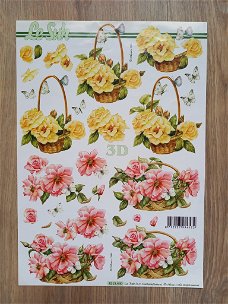 3D knipvel Le Suh: rozen in mand
