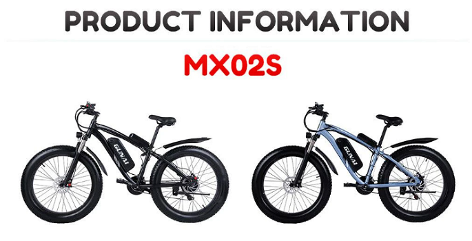 GUNAI MX02S Electric Bicycle 26*4.0 Inch Fat Tires 1000W 48V - 3