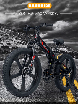 RANDRIDE YX26 Electric Bike 1000W Motor 45km/h Max - 2