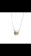 14 karaat witgoud ketting met 1 karaat diamant hanger - 3 - Thumbnail