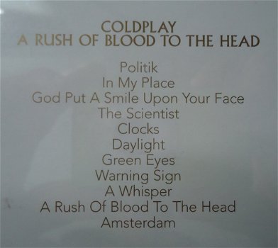De originele CD A Rush Of Blood To The Head van Coldplay. - 1