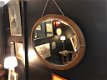 Grote Antieke Ovale Spiegel. - 0 - Thumbnail