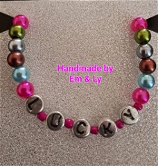 Nieuw handmade kralenarmbandje LUCKY