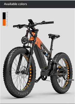 LANKELEISI RV800 Electric Bike 26*4.0'' Wheel 48V 750W - 6