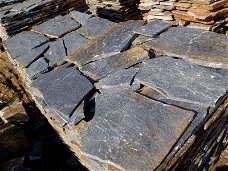 Griekse flagstones Karistos Black Kwartsiet