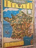 Brocante Oud kaart Frankrijk - Douwe Egberts boek