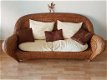 unieke handgemaakte rieten sofa - 1 - Thumbnail