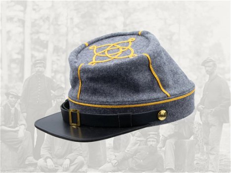 Pet,Kepi,CSA,Confederate,States,Army,Luitenant,1e,Luitenant,Civil,War - 0