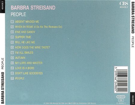 CD Barbra Streisand People - 1
