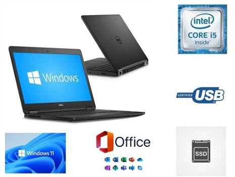 Dell E7470 Ultrabook intel i5, 8GB, 256GB SSD, Office 2021 - 0