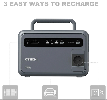 CTECHi GT600 600W 384Wh Portable Power Station - 1