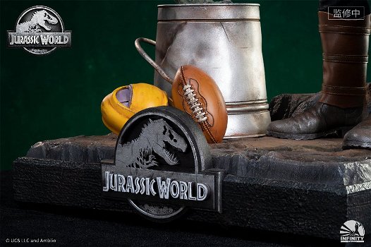 Infinity Studio Jurassic World Fallen Kingdom Owen and Baby Blue Statue - 4