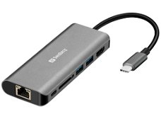 USB-C Dock HDMI+LAN+SD+USB 100W