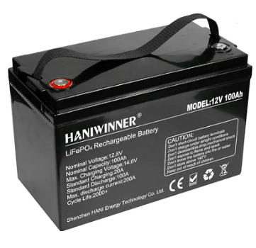 HANIWINNER HD009-10 12.8V 100Ah LiFePO4 Lithium Battery - 0