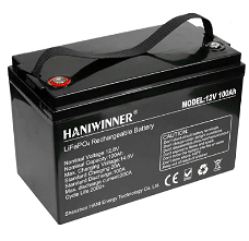 HANIWINNER HD009-10 12.8V 100Ah LiFePO4 Lithium Battery