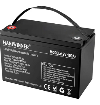 HANIWINNER HD009-10 12.8V 100Ah LiFePO4 Lithium Battery - 2