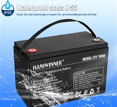 HANIWINNER HD009-10 12.8V 100Ah LiFePO4 Lithium Battery - 5