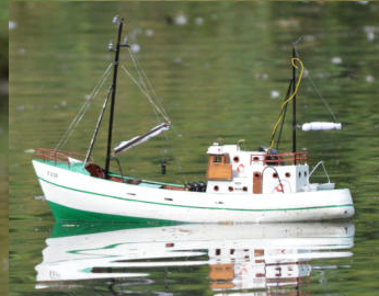 Tektonisch Hover thuis Te koop Pracht DMI E-230 RC trawler. 68cm lang. schaal 1:60